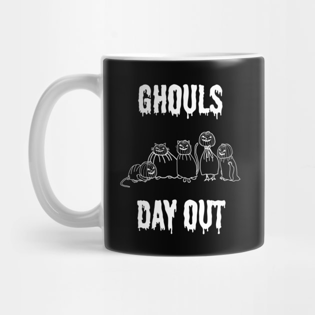 Spooky Ghouls Day Out at Halloween by ellenhenryart